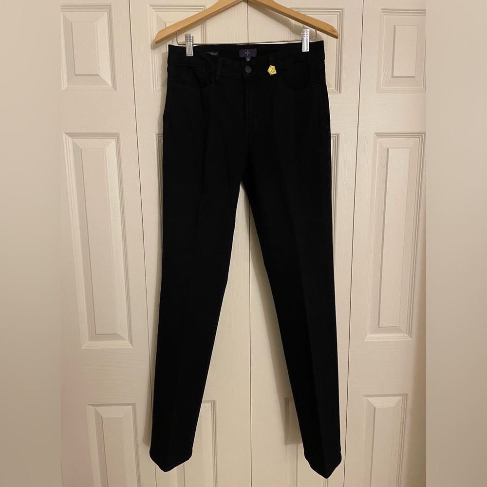 NYDJ size 10. Dark black.
